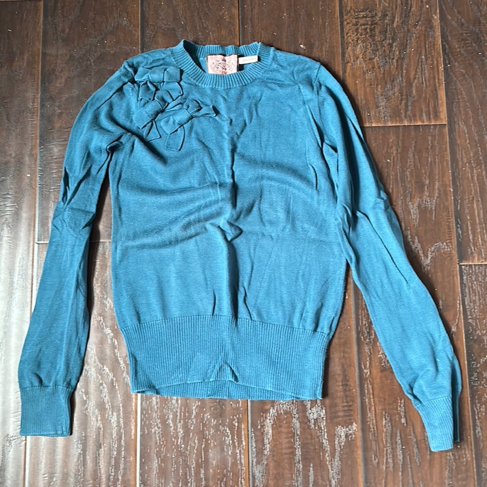 Teal juicy couture sweater, size small